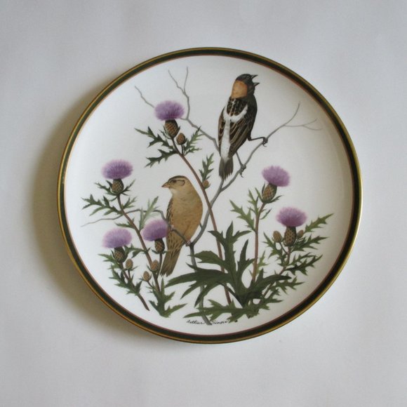 Vtg Franklin Porcelain Songbirds Wedgwood Plate - Picture 14 of 14